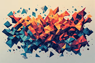 create abstract geometric digital art