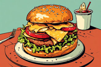food pop art of your food pop art