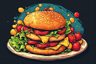 food pop art of your food pop art