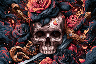 draw professonal tattoo design illustration and concept art