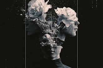 design album cover with advanced ai graphics design