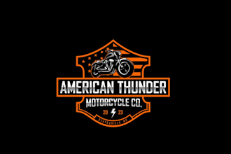 do motocross offroad bike racing team or club logo design