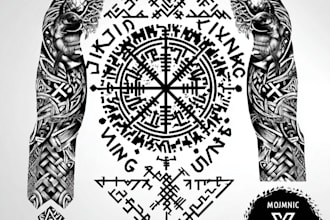 create a clean custom tattoo design from your concept