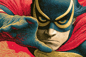 make your book illustration superhero comes art