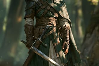 paint your dark fantasy dnd character illustration