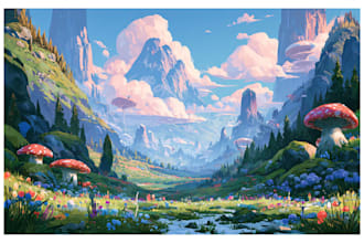 fantasy concept landscape illustrations