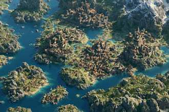 create event, tourist, and fantasy map illustration