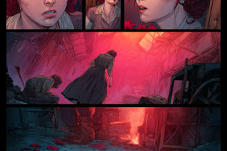 drawing comic page illustration