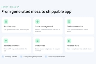 clean up and refactor your ai generated flutter app code