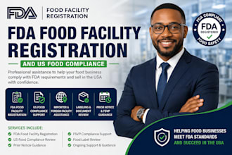 handle fda food facility registration and US food compliance
