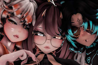 create custom vrchat avatar, furry avatar, nsfw avatar, vrm model, 3d character
