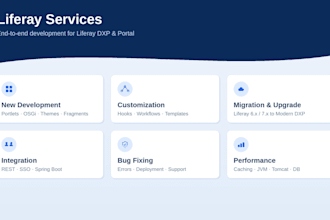 develop, customize, migrate and upgrade your liferay dxp or portal