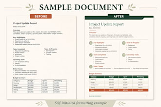 professionally format microsoft word documents and reports