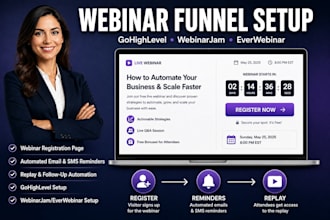 do webinar funnel automation on gohighlevel, webinarjam, everwebinar