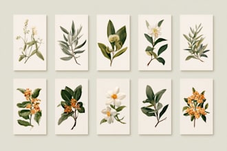 draw hand drawn botanical boho logo designs for your style