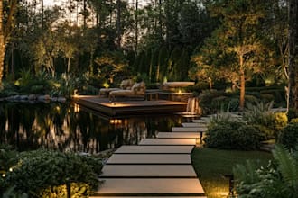 a contextual landscape backyard design as landscape