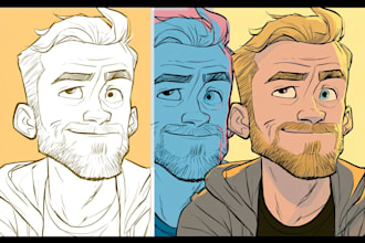 do digital coloring of illustrations and comics web toon