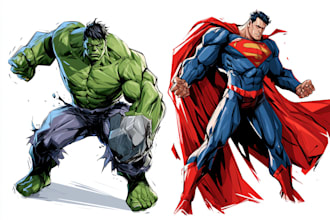 make anime manga comic book illustration