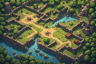 do concept vintage fantasy map illustration