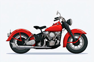 custom motorcycle riding club illustration for t shirt