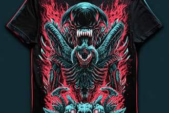 create alien t shirt design horror t shirt design fantasy