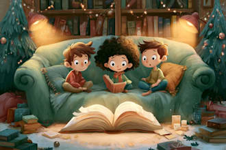 illustrate children book illustration, christian story