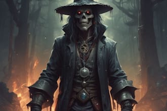 create a haunting supernatural fantasy horror story