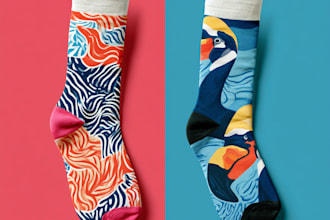 design a unique socks design