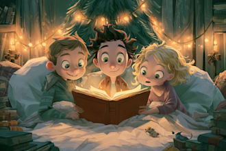 illustrate children book illustration, christian story