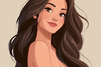 portrait into a disney style cartoon