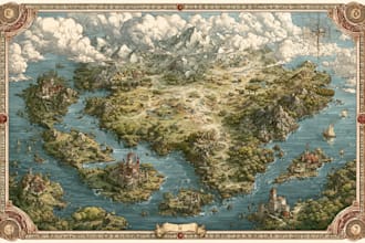 create an amazing fantasy map or cartography