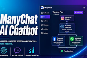 build manychat ai chatbot for instagram facebook whatsapp