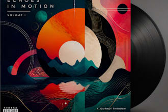 design a typography album cover or single cover art