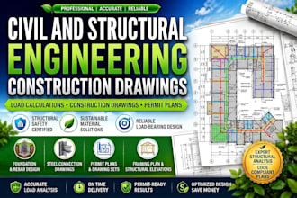 do civil and structural engineering, design, analysis and architectural drawings