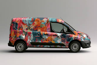 vehicle wrap design, car wrap design, van wrap design