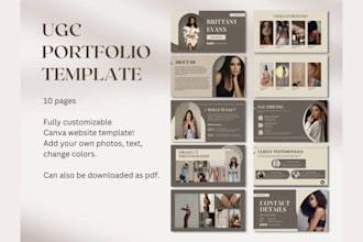 design a high converting ugc portfolio website, media kit and canva pitch deck