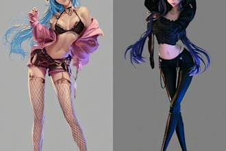 do a anime character art