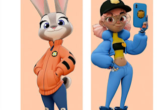 draw cartoon or character illustration