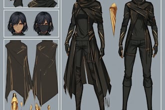 make anime character design sheet