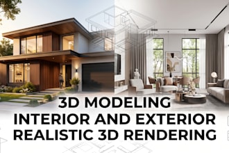 design italian mediterranean house exterior interior and realistic 3d rendering