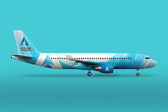 design a professional aircraft livery and airplane wrap