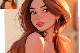portrait into a disney style cartoon