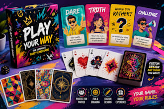 design professional party card games and custom playing cards