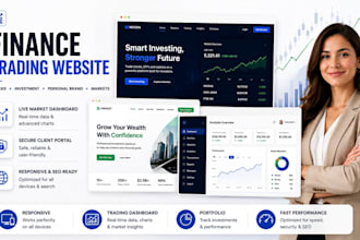 build a finance trading website, stock website, personal website,market website