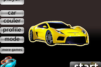 modern racing game interface