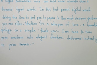 write beautiful handwritten notes