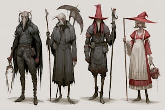 design fantasy horror and fantasy horror character