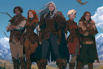 make a custom dnd party character illustrations
