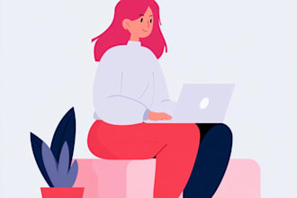 design a simple vector flat character illustration