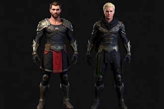 create custom  3d characters models from your concept